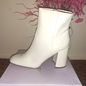 White ankle boot